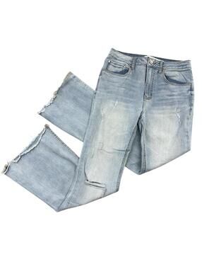 Y2K Tinseltown Distressed Flare Jeans